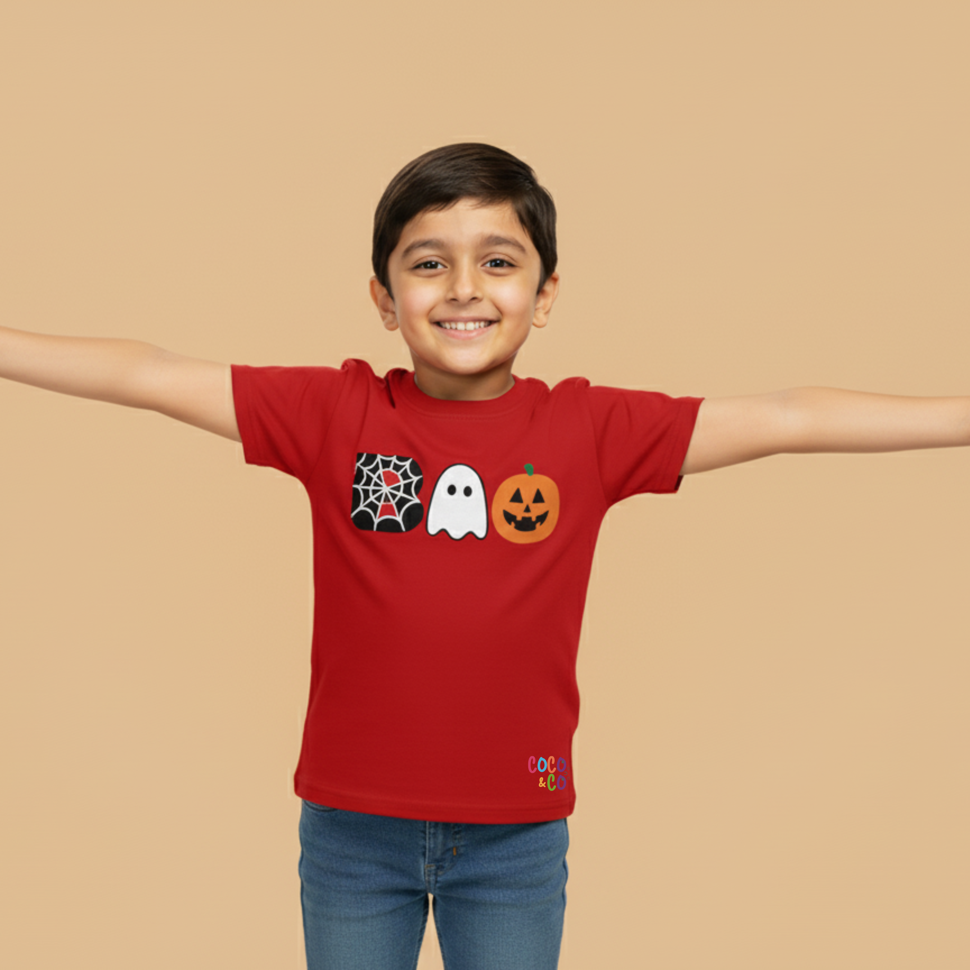 Boo Trio Boys Tee – Red